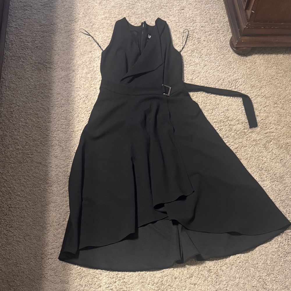 DKNY Black Asymmetrical Dress